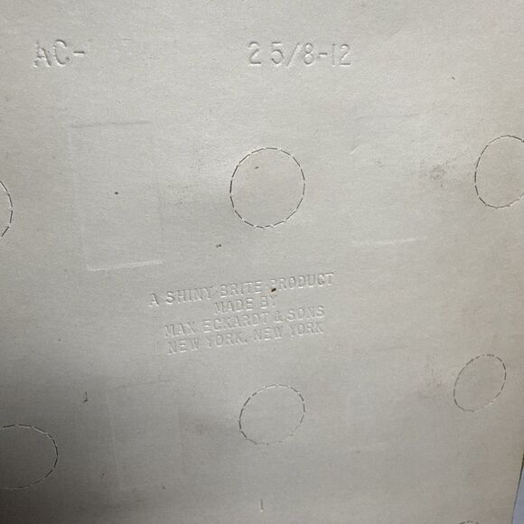 Vtg Shiny Brite Glass Ornaments Box 12 Stencil Glitter Solid Xmas USA READ - Picture 10 of 10